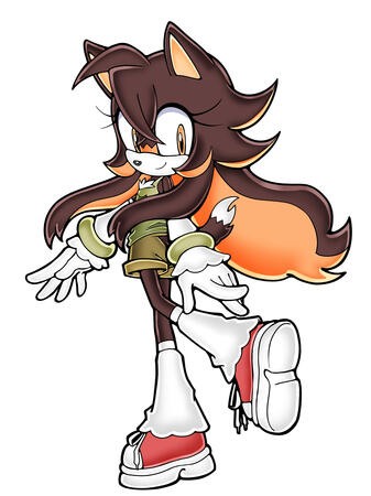 Melena the Dog (OC) in Uekawa Sonic Art Style